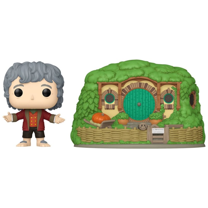 Figura POP Town El Señor de los Anillos Bilbo Baggins with Bag-End