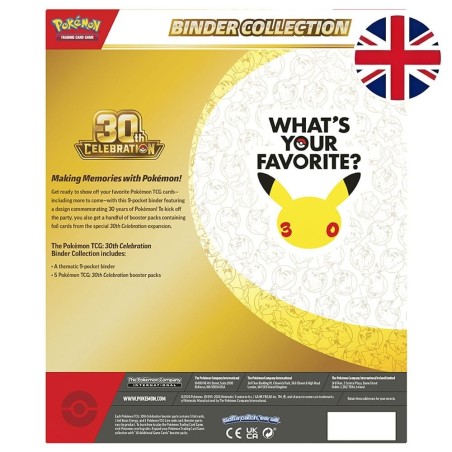 Album Juego Cartas 30th Aniversario Pokemon Ingles