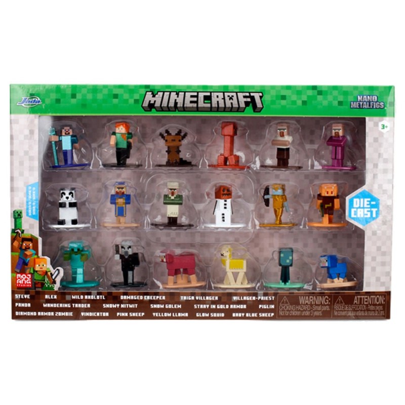 Blister 18 figuras Minecraft 4cm