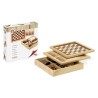 Ajedrez Damas Backgammon Marqueteria - imagen 2