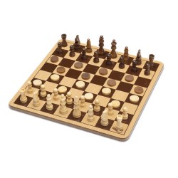 Juego Ajedrez Damas madera