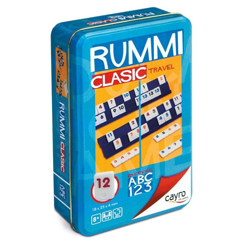 Juego Rummi viaje caja metalica