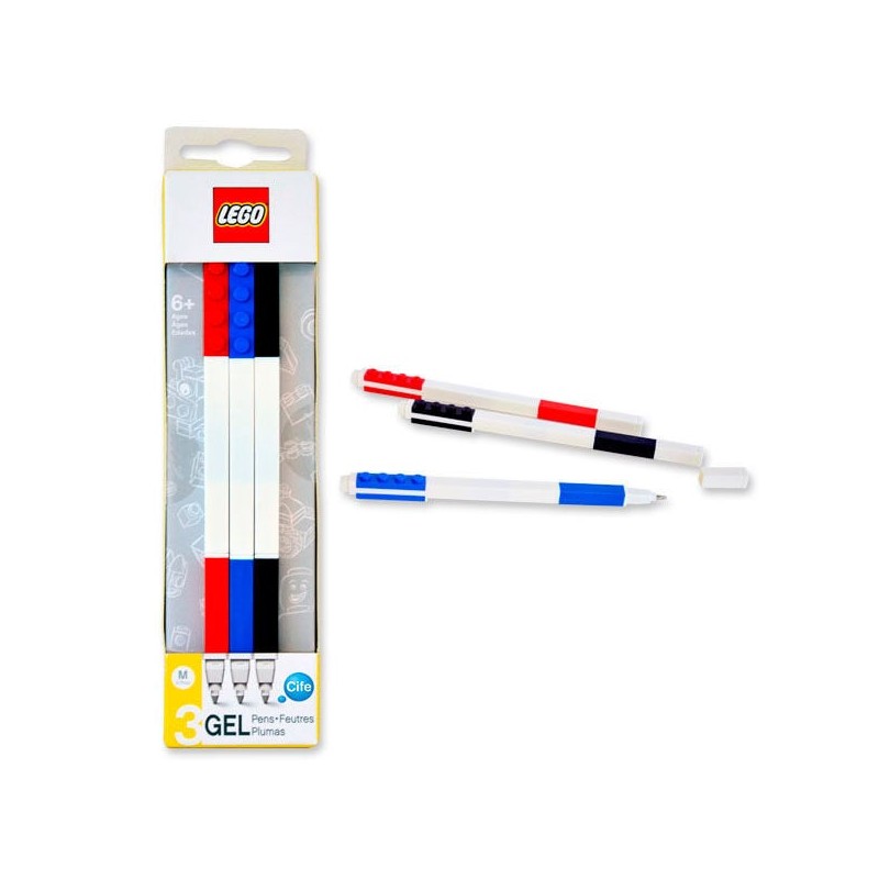 Set 3 boligrafos gel Lego
