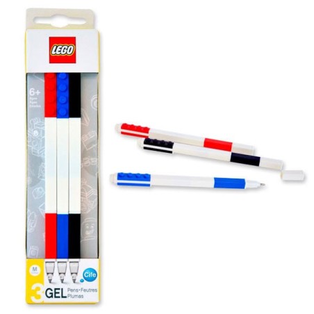 Set 3 boligrafos gel Lego
