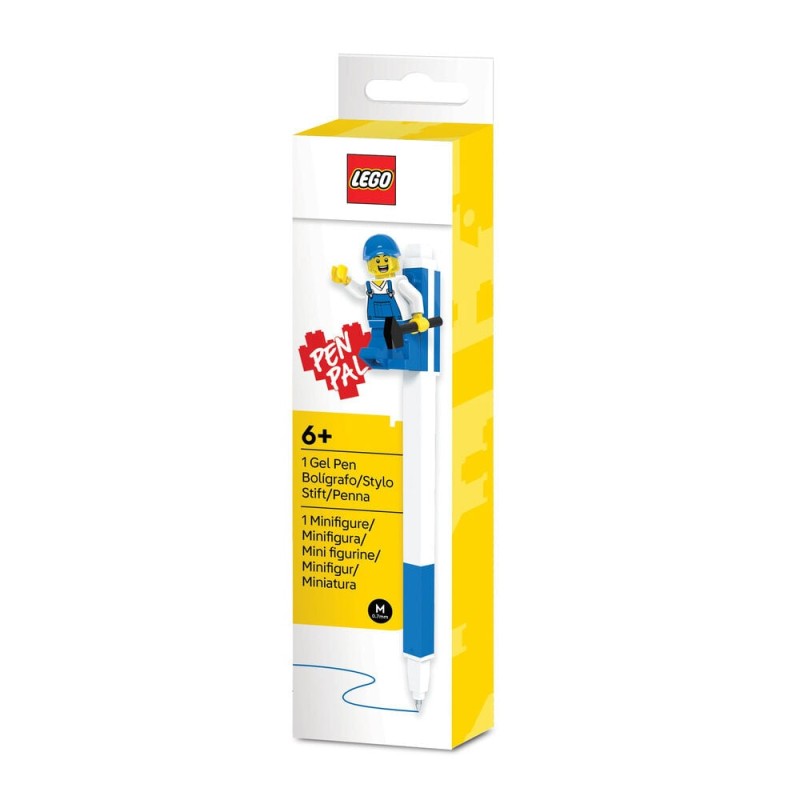 Boligrafo azul gel con minifigura Lego