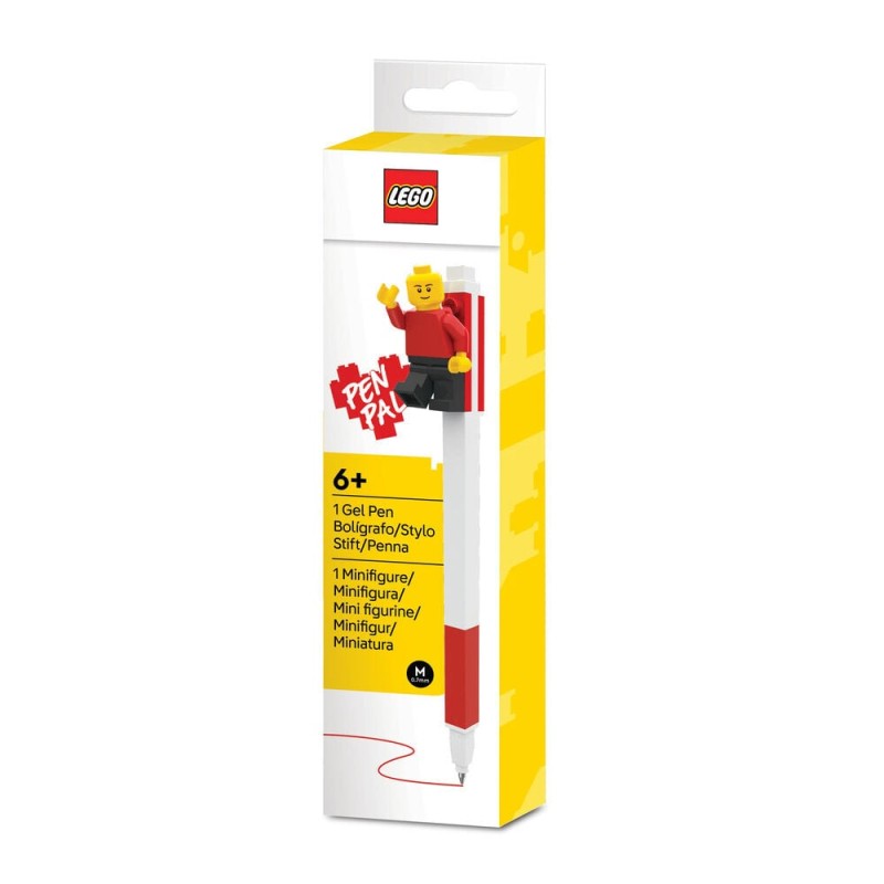 Boligrafo rojo gel con minifigura Lego