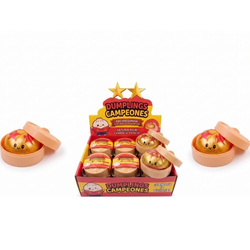 Juguete antiestres sorpresa Dumpling Squishy Glitter España Campeon