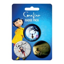 Set 3 chapas Coraline