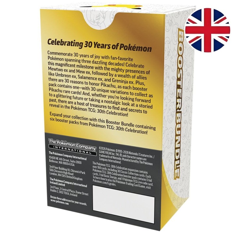 Juego cartas Booster Bundle 30th Aniversario Pokemon Ingles
