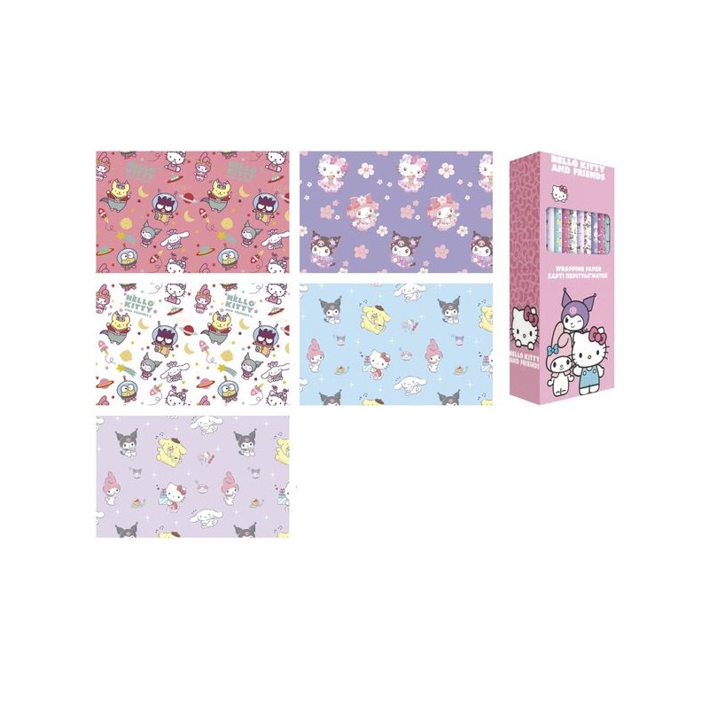 Papel regalo Hello Kitty & Friends surtido