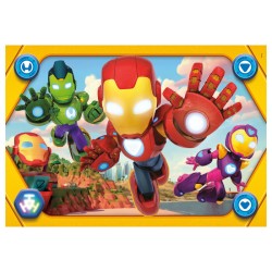 Puzzle Maxi Iron Man y Su Superequipo Marvel 104pzs