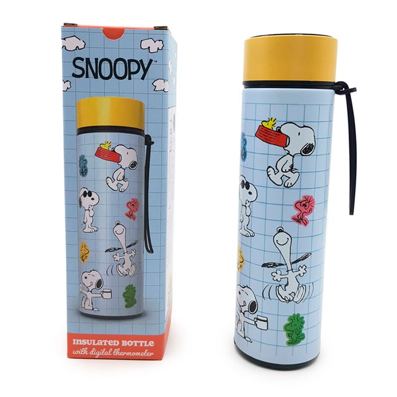 Botella acero inoxidable termo Snoopy & Woodstock Snoopy termometro 450ml
