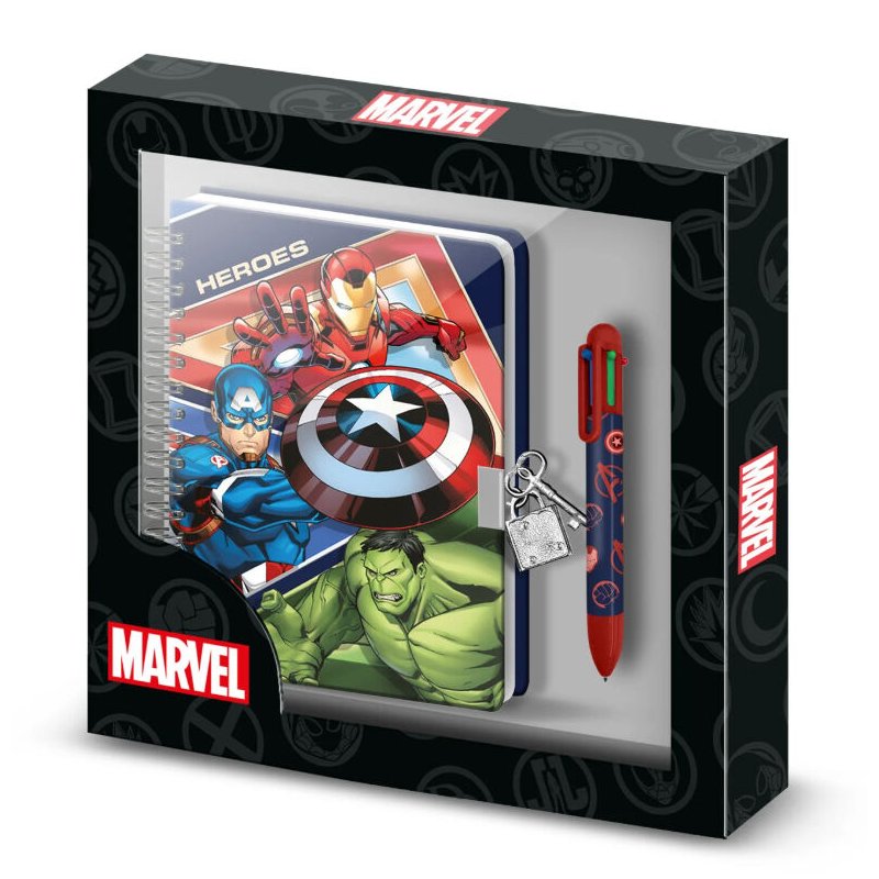 Diario + Boligrafo Los Vengadores Avengers Marvel