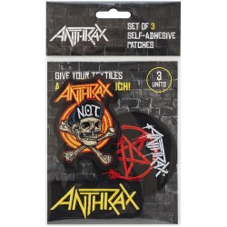 Set 3 parches Anthrax