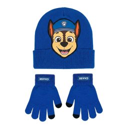 Set gorro y guantes Chase Patrulla Canina Paw Patrol