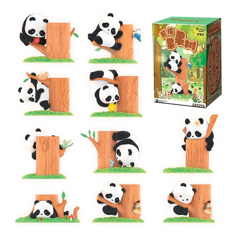 Figura sorpresa Fruit Tree Climbing Panda Roll surtido