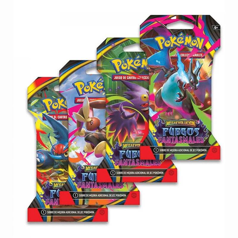 Sobre cartas con Funda Fuegos Fantasmales Pokemon latino