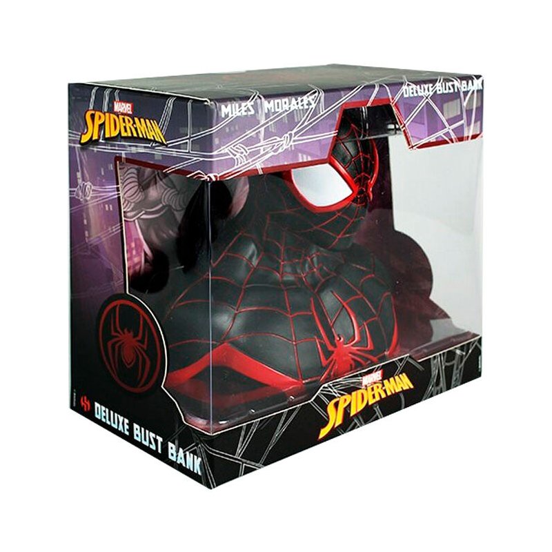 Busto hucha Miles Morales Spiderman Marvel 20cm