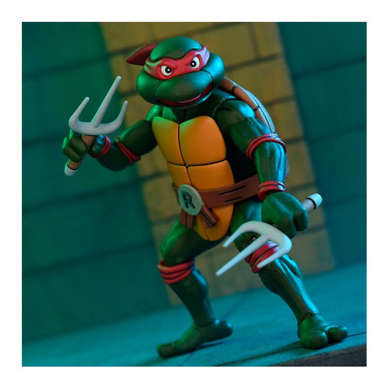 Figura Ultimate Raphael VHS Cartoon Tortugas Ninja 18cm