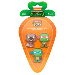 Blister 3 figuras Carrot Pocket POP Tortugas Ninja Splinter Leonardo Raphael Pascua