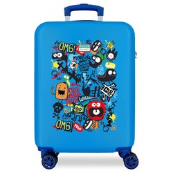 Maleta trolley ABS Monsters Azulon Movom 55cm