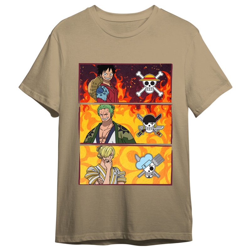 Camiseta Monkey D. Luffy, Roronoa Zoro & Sanji One Piece adulto
