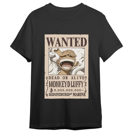 Camiseta Monkey D. Luffy Wanted One Piece adulto