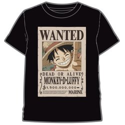 Camiseta Wanted Luffy One Piece adulto