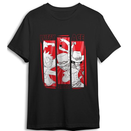 Camiseta Monkey D. Luffy, Sabo & Ace One Piece adulto