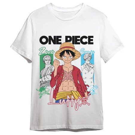 Camiseta Monkey D. Luffy, Roronoa Zoro & Sanji One Piece adulto